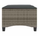 vidaXL Gartenhocker 2er-Set Grau mit Kissen Poly Rattan Bild 4