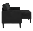 vidaXL 2-Sitzer-Sofa mit Chaiselongue L-förmig Schwarz Kunstleder Bild 5