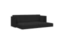 vidaXL Boden-Sofa-Bett Schwarz Samt Umwandelbar Bild 4