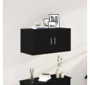 vidaXL Wandschrank Schwarz Eichen-Optik Holzwerkstoff Bild 1