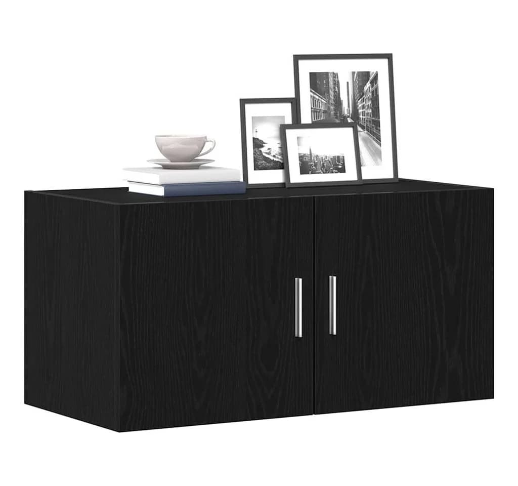 vidaXL Wandschrank Schwarz Eichen-Optik Holzwerkstoff - Bild 4