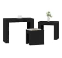 vidaXL Couchtisch Satztische 3er Set Schwarz Eichen-Optik Bild 3