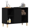 vidaXL Badezimmerspiegelschrank Spülbeckenschrank Schwarz Holzwerkstoff Bild 4