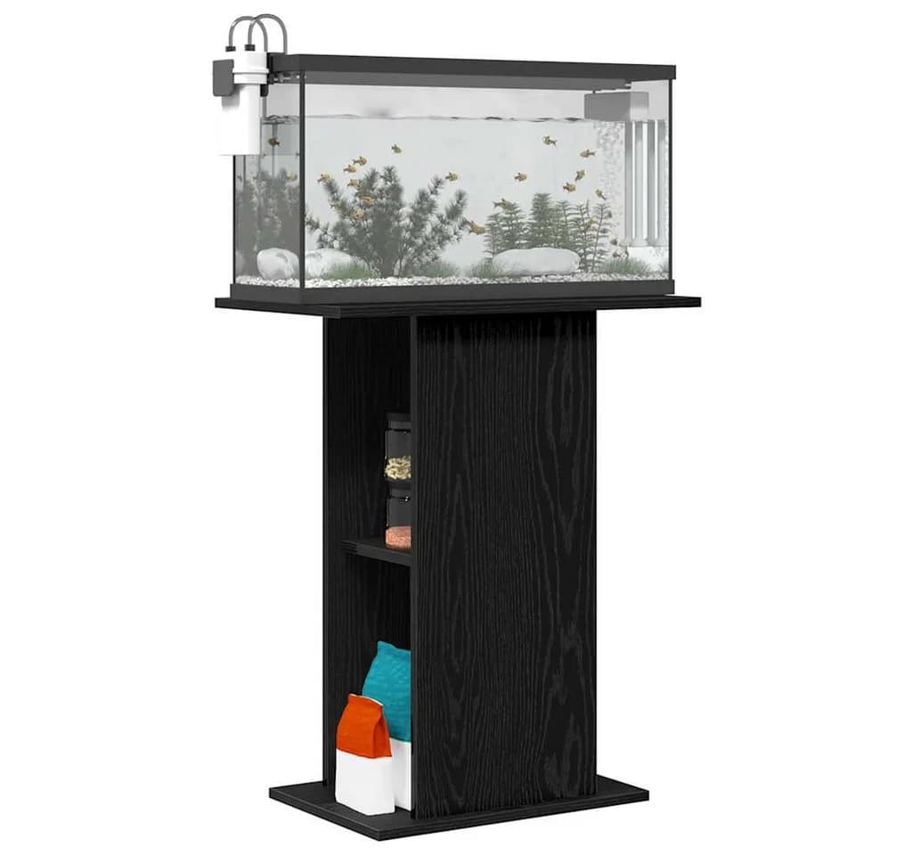 vidaXL Aquariumständer Schwarz Eichen-Optik - Bild 4