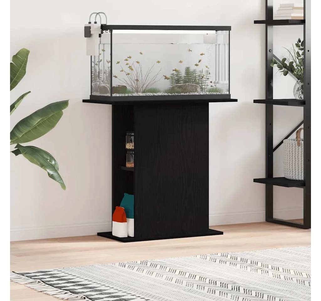 vidaXL Aquariumunterschrank Schwarze Eiche