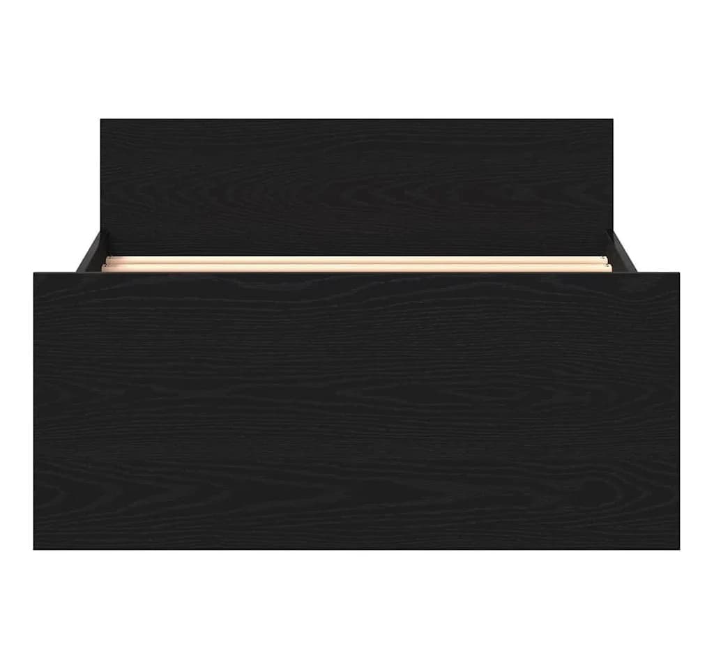 vidaXL Bettgestell Schwarz Eichen-Optik mit Lattenrost - Bild 5