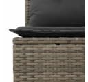 vidaXL Gartenlounge-Set 2-tlg. Grau Poly Rattan mit Kissen Bild 5