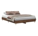 vidaXL Bettgestell Braun Eichen-Optik 140x200 cm Bild 2