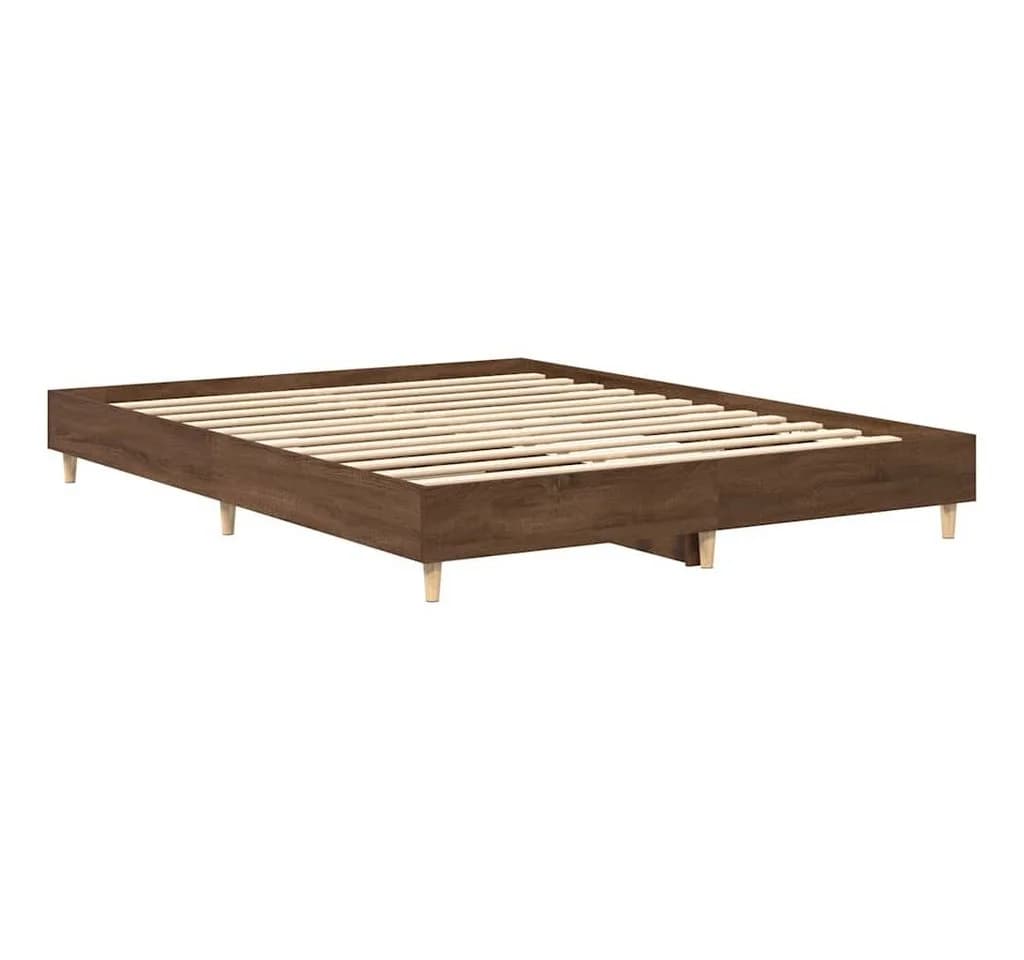 vidaXL Bettgestell Braun Eichen-Optik 140x200 cm - Bild 4