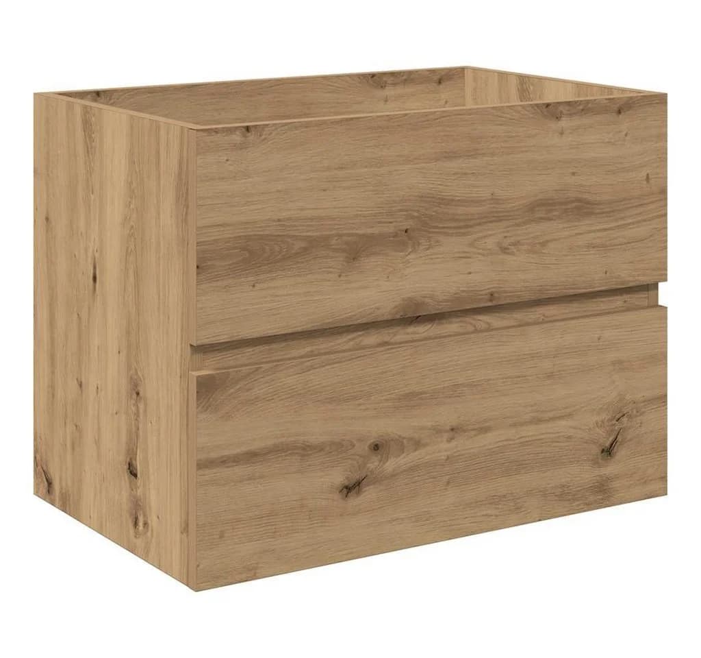 vidaXL Badezimmerschrank mit Einbaubecken und Wasserhahn Weiß/Artisan-Eiche - Bild 3