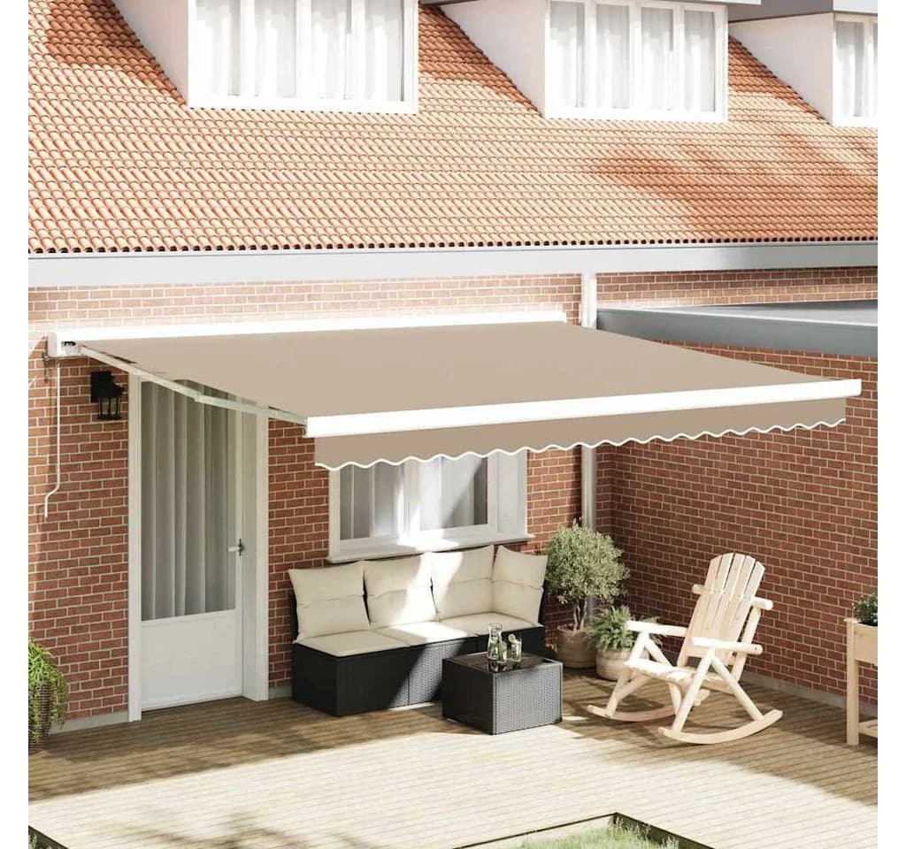 vidaXL Markisenersatzstoff Beige 4x3m UV-beständig