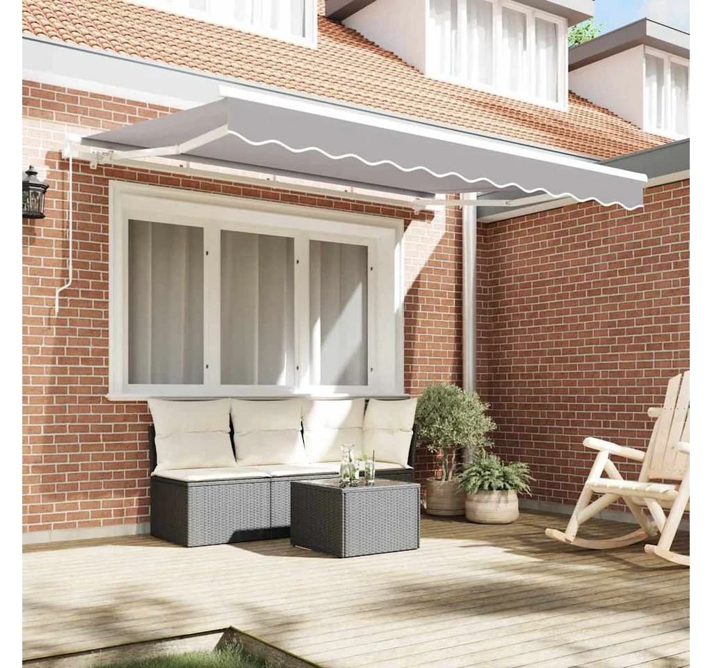 vidaXL Markisenersatzstoff Hellgrau 2,5 x 2 m Polyester UV-beständig - Bild 3
