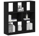 vidaXL Bücherregal Schwarz Eichen-Optik Holzwerkstoff 8 Fächer Bild 4