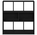 vidaXL Bücherregal Schwarz Eichen-Optik Holzwerkstoff 8 Fächer Bild 5