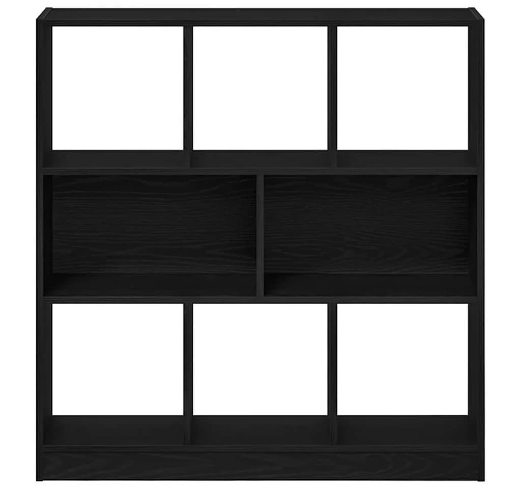 vidaXL Bücherregal Schwarz Eichen-Optik Holzwerkstoff 8 Fächer - Bild 5