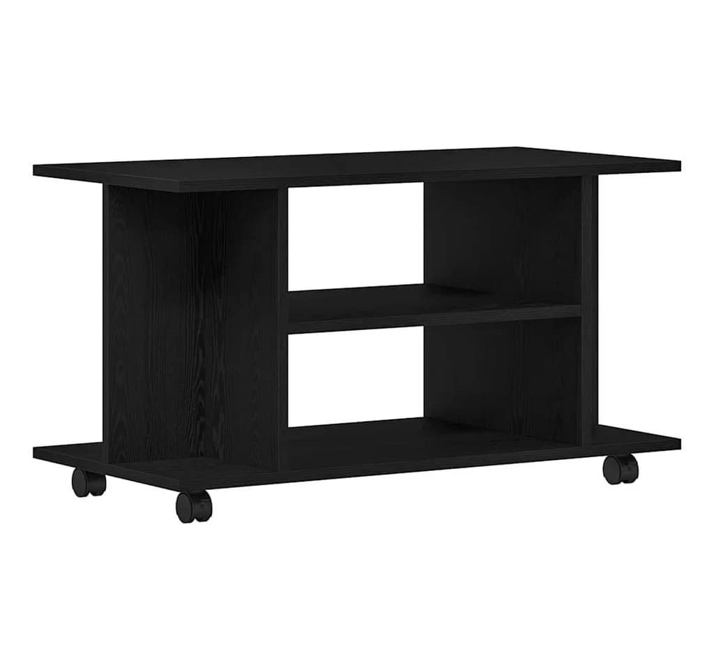 vidaXL TV-Schrank Schwarz Eichen-Optik mit Rollen - Bild 2