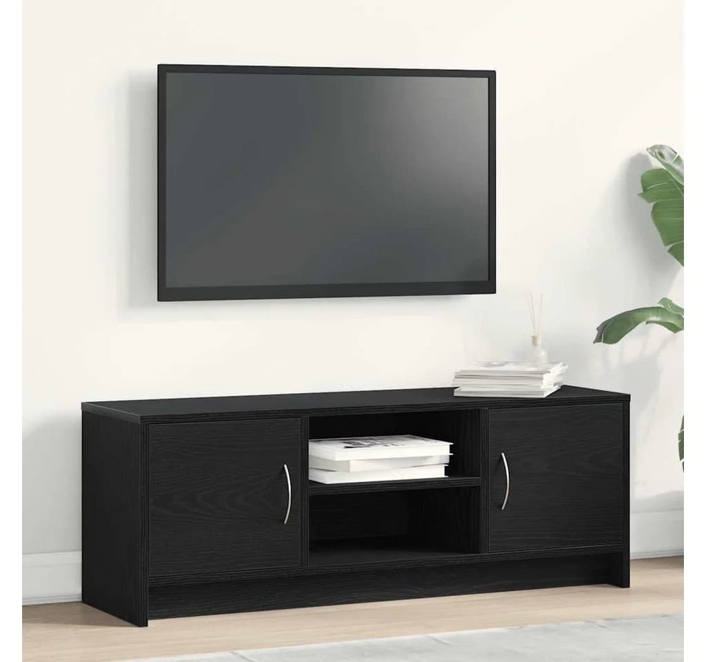 vidaXL TV-Schrank Schwarz Holzwerkstoff Industriestil