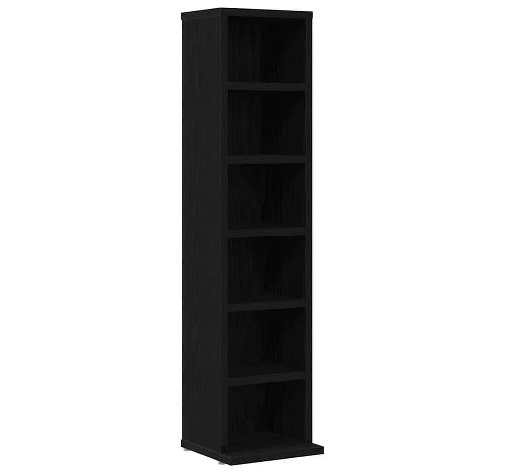 vidaXL CD-Schrank Schwarz Eichen-Optik 21x20x88 cm Holzwerkstoff - Bild 2
