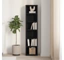 vidaXL CD-Schrank Schwarz Eichen-Optik 21x20x88 cm Holzwerkstoff Bild 3