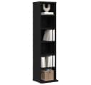 vidaXL CD-Schrank Schwarz Eichen-Optik 21x20x88 cm Holzwerkstoff Bild 4
