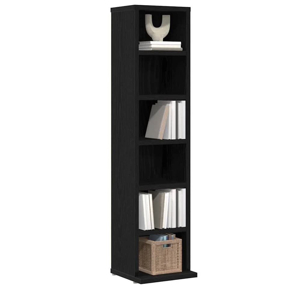 vidaXL CD-Schrank Schwarz Eichen-Optik 21x20x88 cm Holzwerkstoff - Bild 4