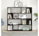 vidaXL Raumteiler Bücherschrank Eiche Schwarz Bild 3