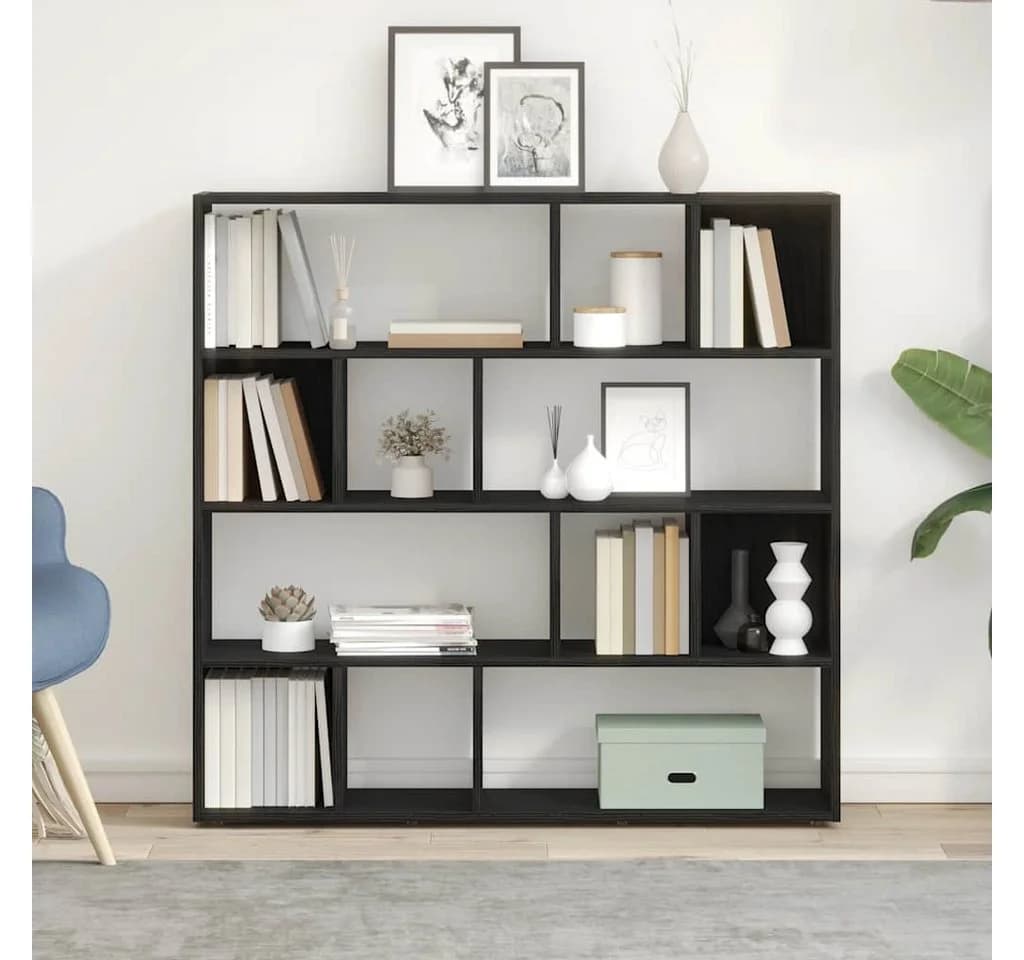 vidaXL Raumteiler Bücherschrank Eiche Schwarz - Bild 3