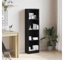 vidaXL Bücherregal Schwarz Eichen-Optik Holzwerkstoff Bild 1
