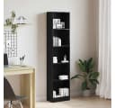 vidaXL Bücherregal Schwarz Eichen-Optik 40x24x176 cm Holzwerkstoff Bild 1