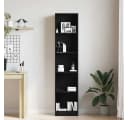 vidaXL Bücherregal Schwarz Eichen-Optik 40x24x176 cm Holzwerkstoff Bild 4