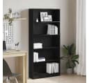 vidaXL Bücherregal Schwarz Eichen-Optik Bild 1
