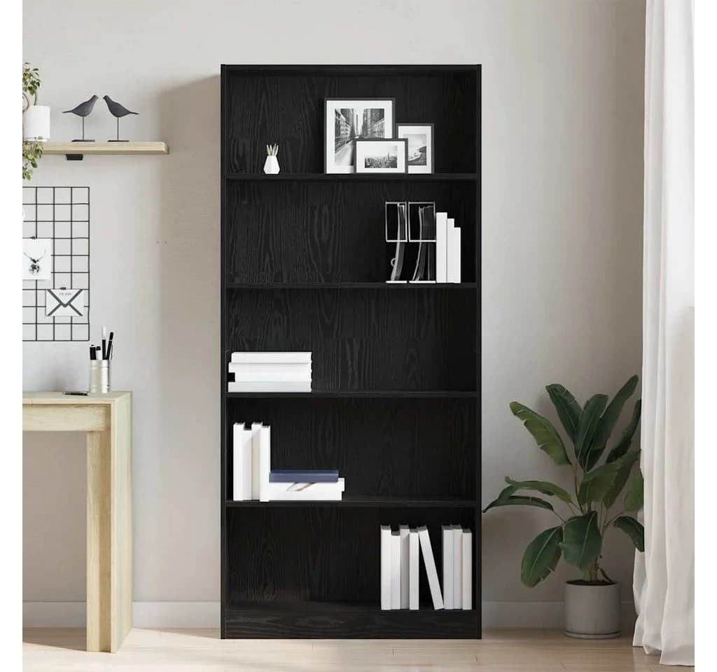 vidaXL Bücherregal Schwarz Eichen-Optik - Bild 3