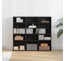 vidaXL CD-Schrank Schwarz Eichen-Optik Holzwerkstoff Bild 1