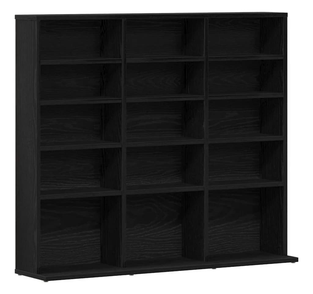 vidaXL CD-Schrank Schwarz Eichen-Optik Holzwerkstoff - Bild 2