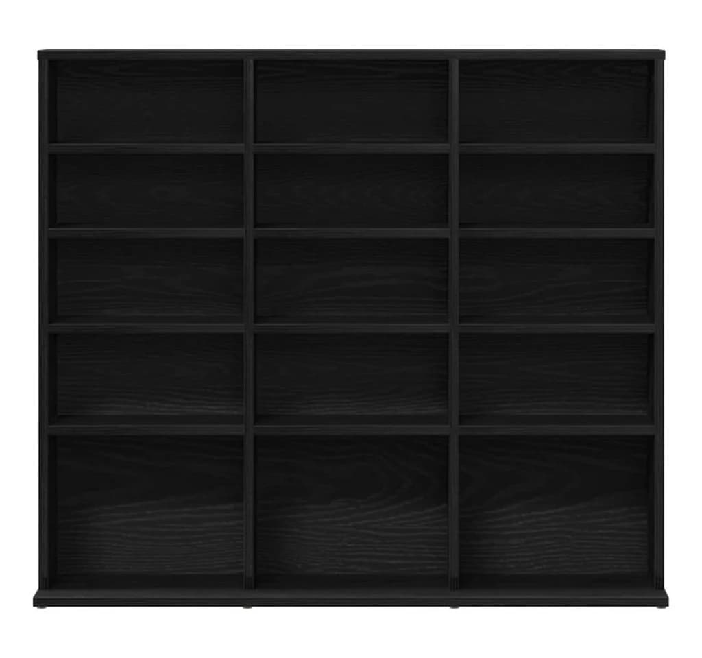 vidaXL CD-Schrank Schwarz Eichen-Optik Holzwerkstoff - Bild 4
