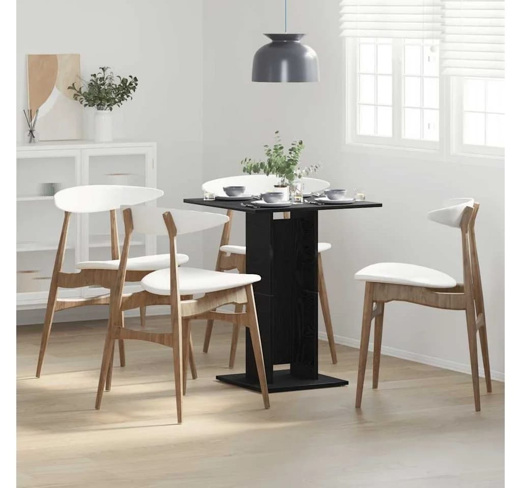 vidaXL Bistrotisch Schwarz Eiche Holzwerkstoff Kompakt