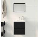 vidaXL Waschbeckenunterschrank Eiche Schwarz Bild 3