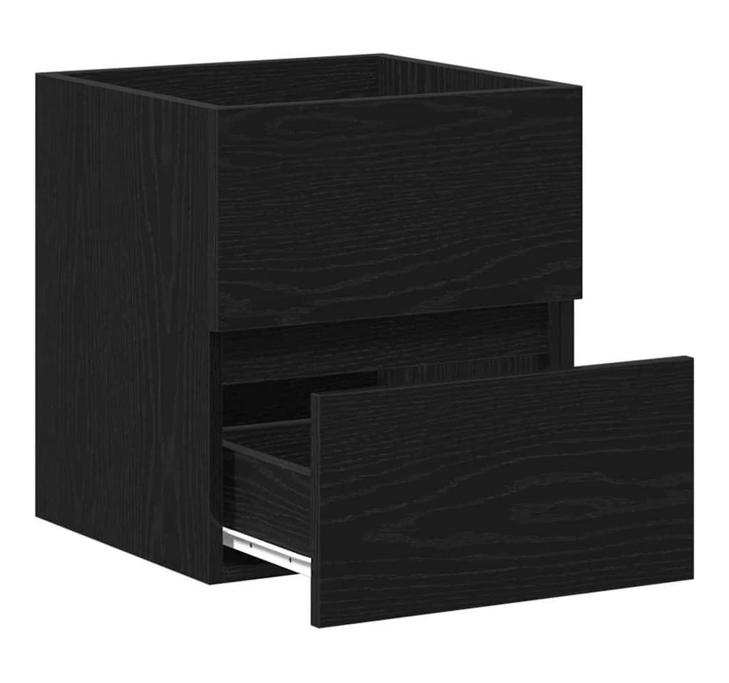 vidaXL Waschbeckenunterschrank Eiche Schwarz - Bild 5