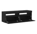 vidaXL TV-Schrank Schwarz Eichen-Optik mit LED-Beleuchtung Bild 4