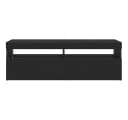 vidaXL TV-Schrank Schwarz Eichen-Optik mit LED-Beleuchtung Bild 5