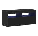 vidaXL TV-Schrank Schwarz Eichen-Optik Bild 2