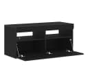 vidaXL TV-Schrank Schwarz Eichen-Optik Bild 5