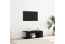 vidaXL TV-Schrank Schwarz Eichen-Optik mit LED-Beleuchtung Bild 1