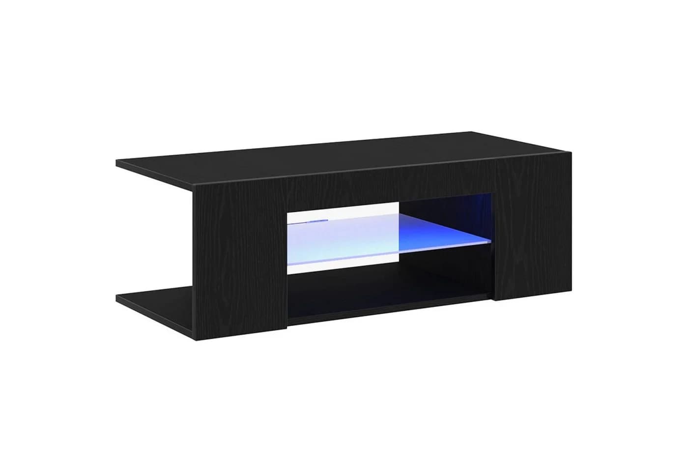 vidaXL TV-Schrank Schwarz Eichen-Optik mit LED-Beleuchtung - Bild 2