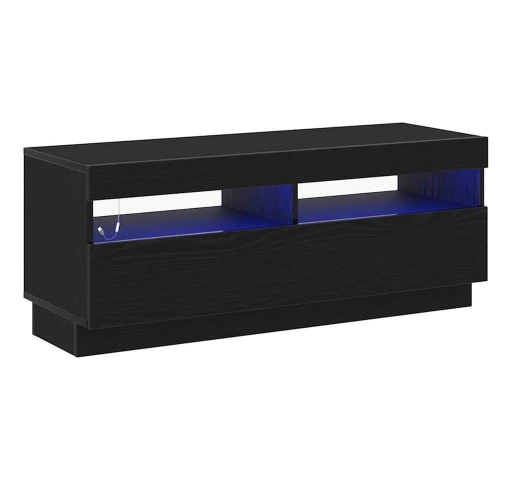 vidaXL TV-Schrank Schwarz Eichen-Optik LED-Beleuchtung - Bild 2