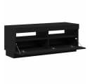 vidaXL TV-Schrank Schwarz Eichen-Optik LED-Beleuchtung Bild 4