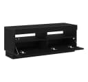 vidaXL TV-Schrank Schwarz Eichen-Optik LED-Beleuchtung Bild 5