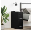 vidaXL Apothekerschrank Schwarz Eichen-Optik Modernes Sideboard Bild 1