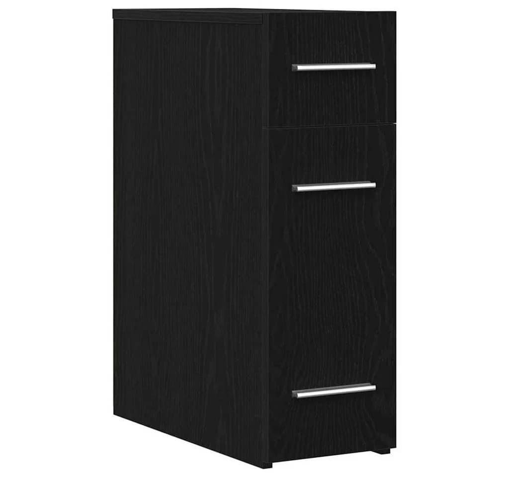 vidaXL Apothekerschrank Schwarz Eichen-Optik Modernes Sideboard - Bild 2