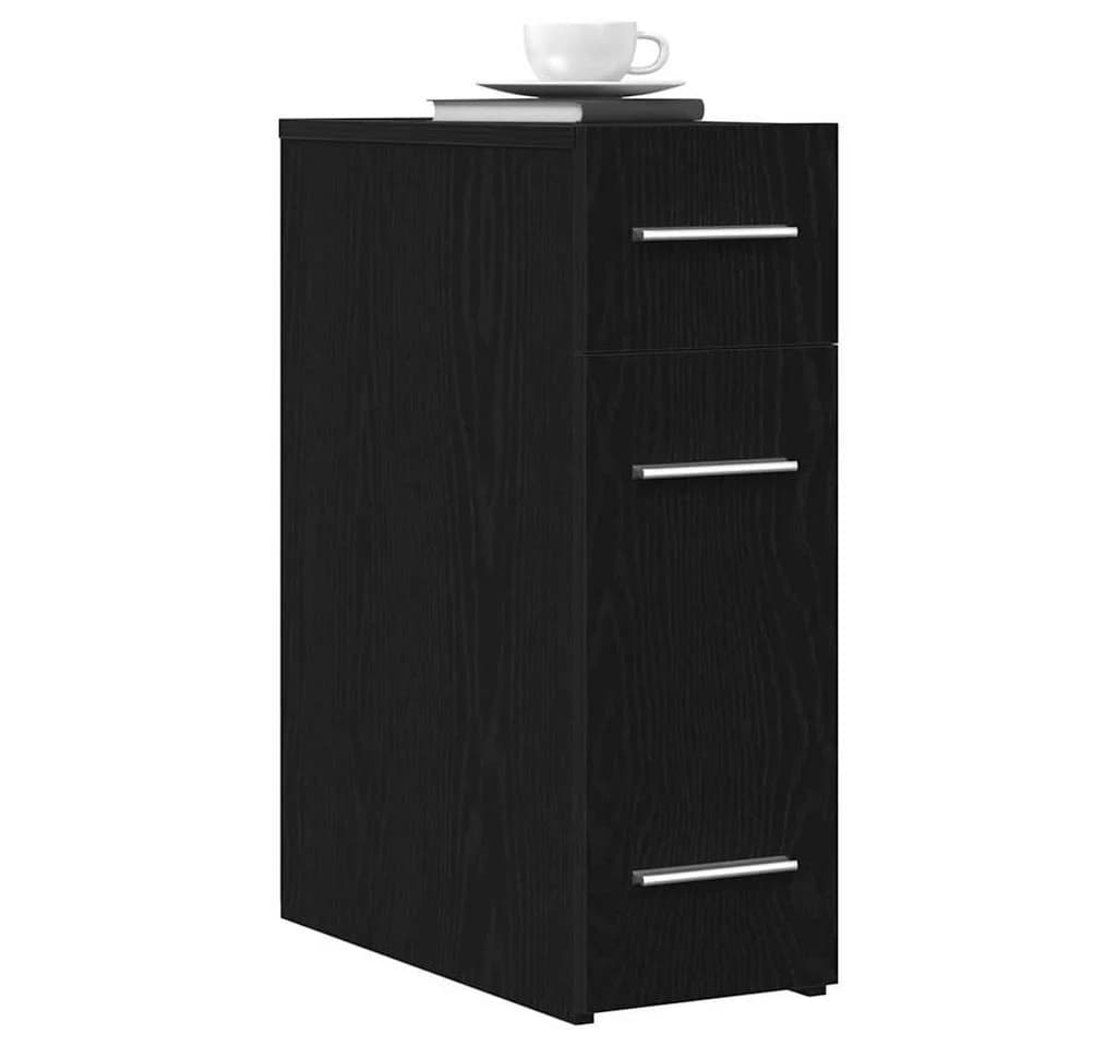 vidaXL Apothekerschrank Schwarz Eichen-Optik Modernes Sideboard - Bild 3